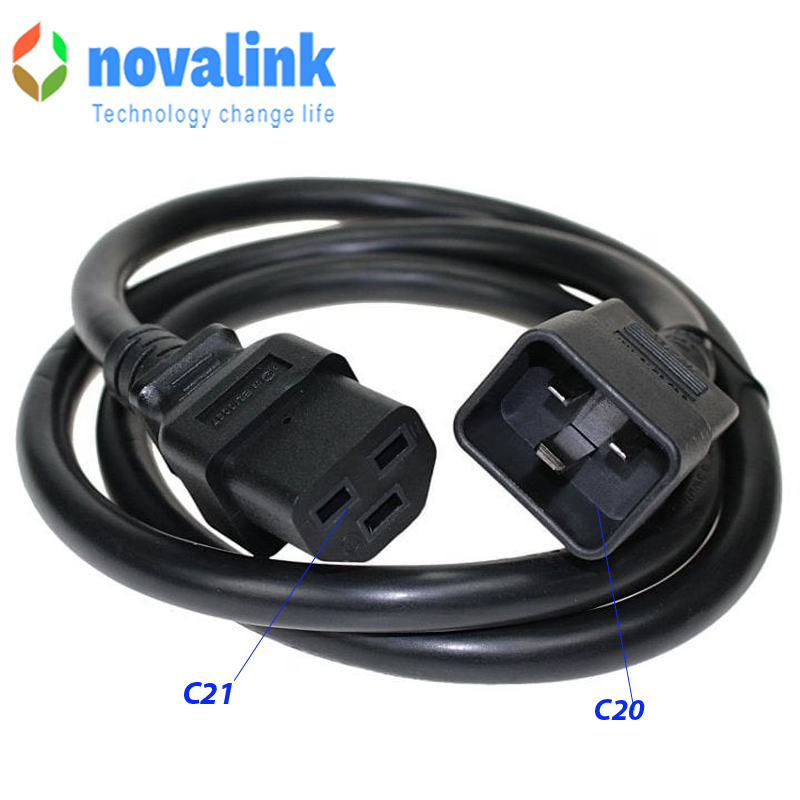 Dây nguồn C20 To C21 dài 3m 15A Novalink NV-56303A cao cấp